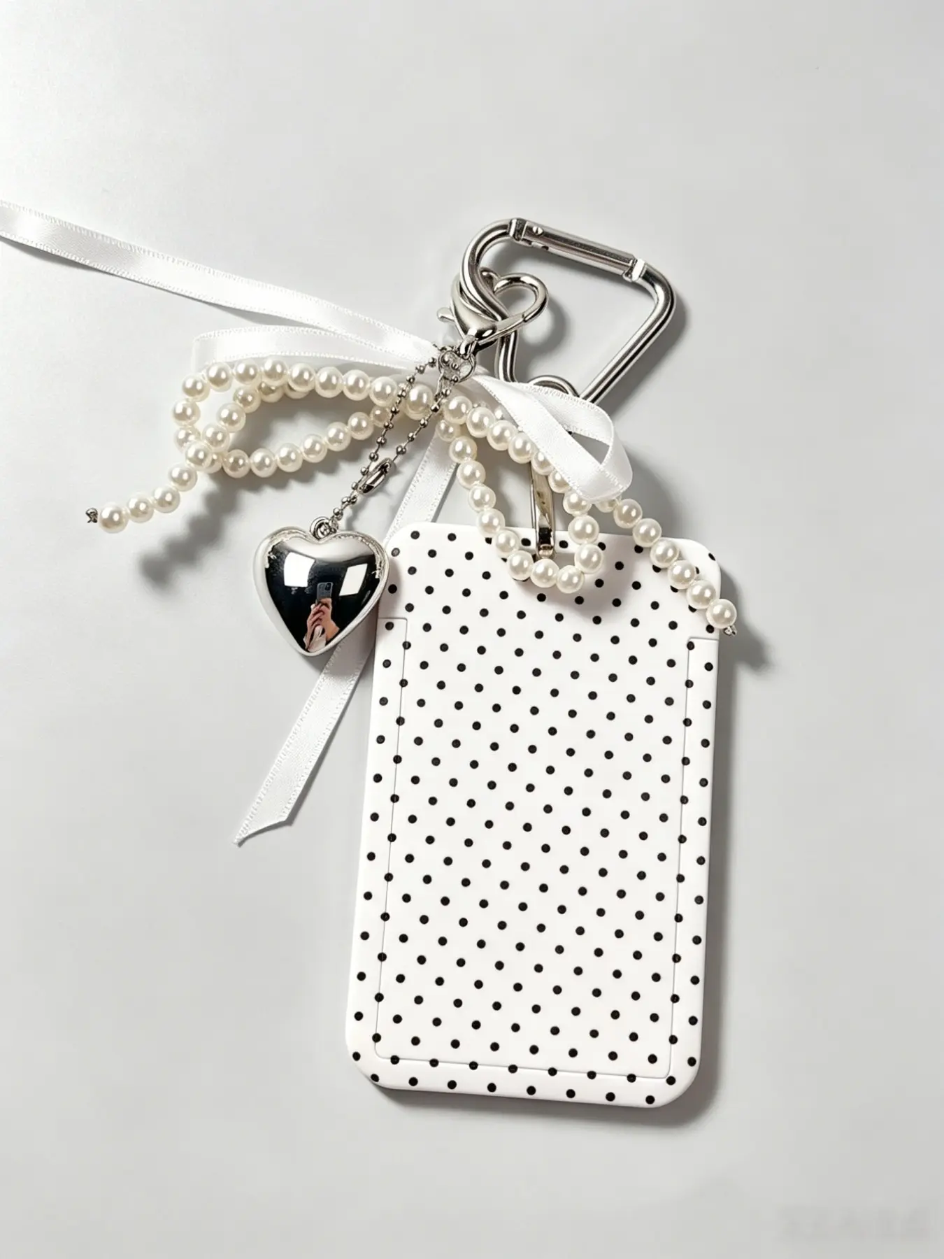 Polka Dot Pattern Bag Charm Keychain Pendant, Cute Purse Charms, Compatible with Airline Tags Wallets, Perfect Gift for Bags & Backpacks, Casual Style