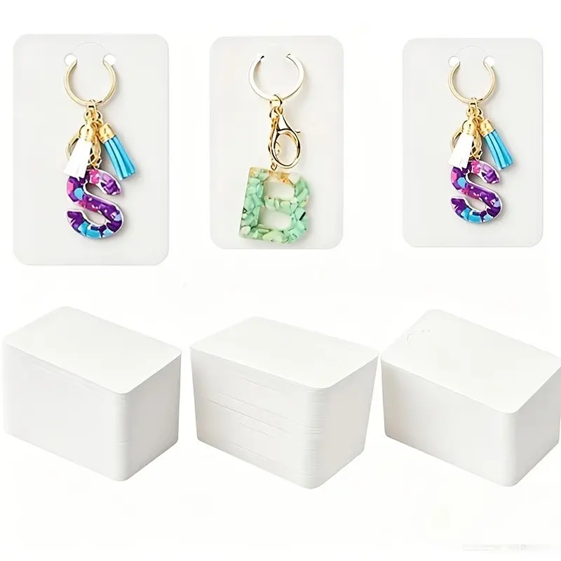 50 Sets Jewelry Display Cards and Self-Seal Opp Bags, Durable Earring Stand, Portable Jewelry Packaging, Retail and Craft Fairs