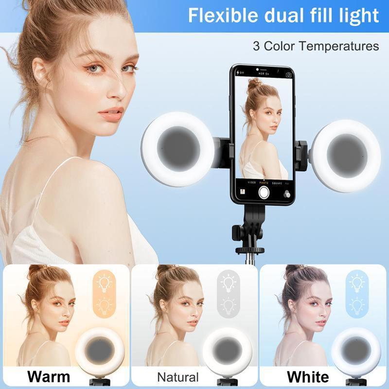 70-inch Selfie Stick Tripod with 2 Fill Lights, Portable Foldable Selfie Stick Tripod with Wireless Remote Control, Smart Shooting Phone Stand for Video Vlog Live Stream, Travel Tripod