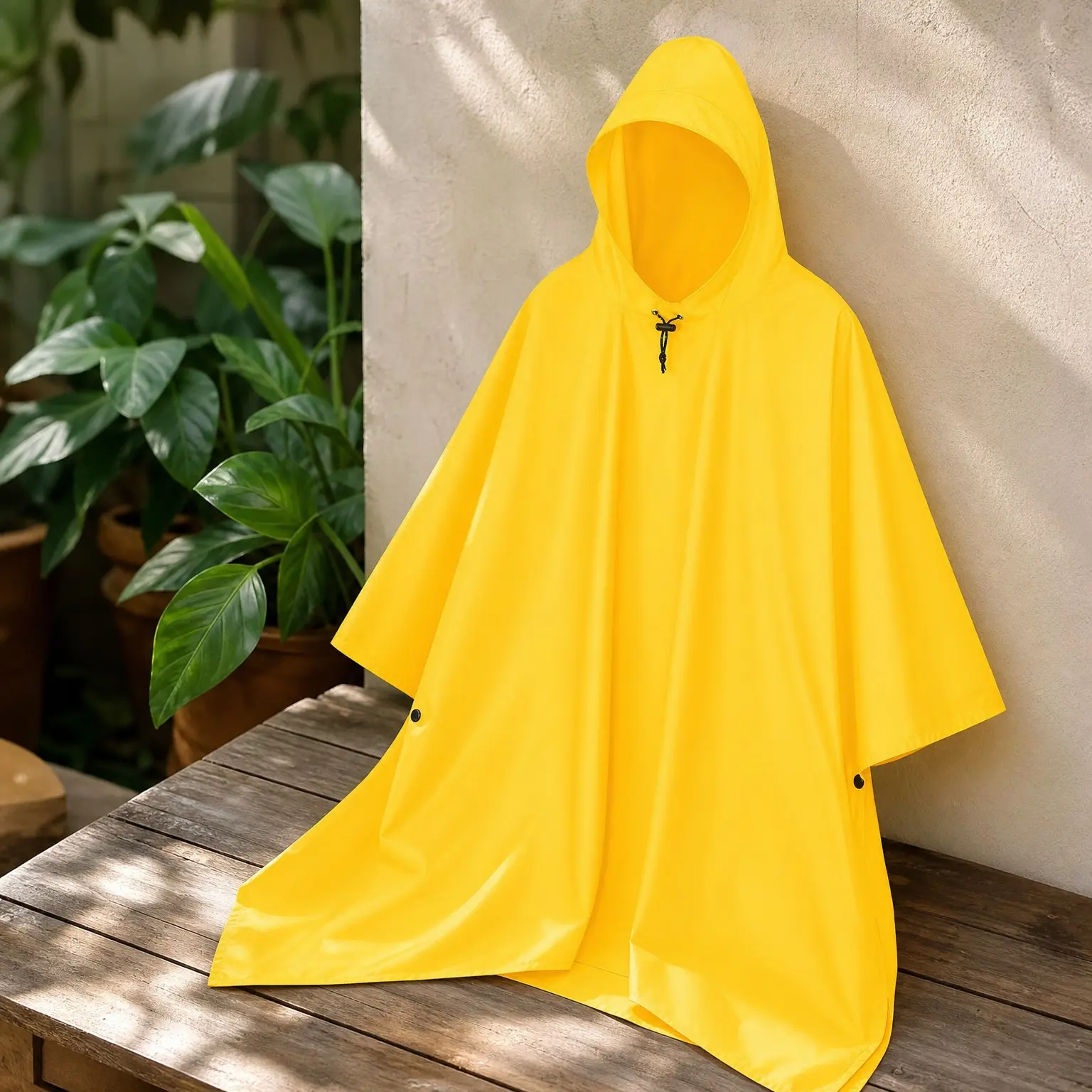 Hooded Waterproof Rain Poncho Jacket for Men Women Adults
