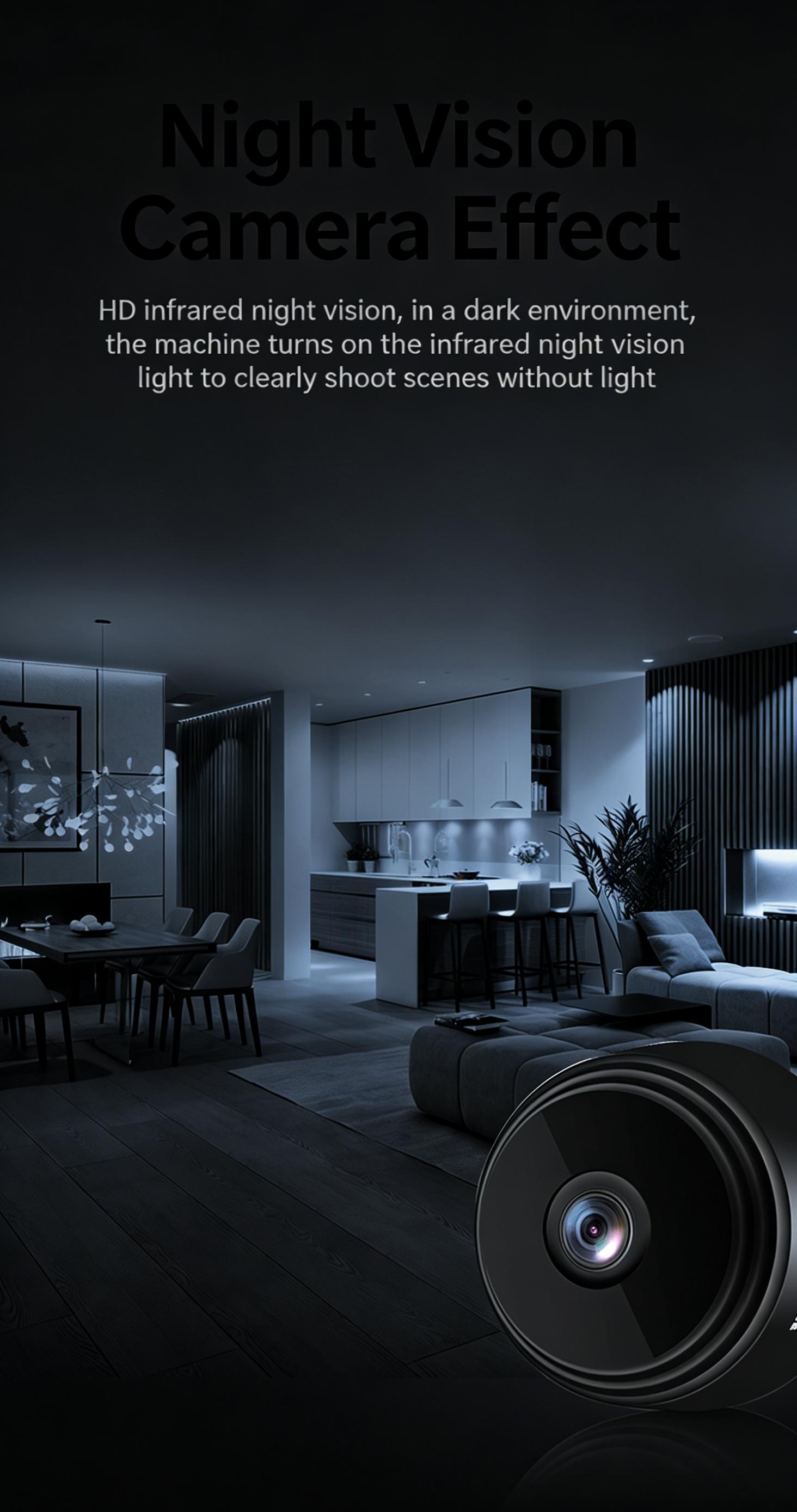 A9 1080P Mini Camera WiFi Wireless Security Camera, Remote Surveillance for Smart Home Protection, Compact Video Monitoring Device