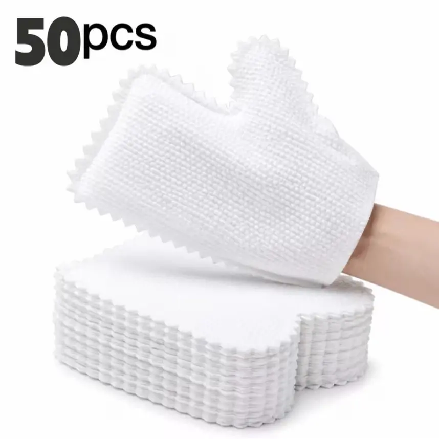 50 Reusable Microfiber Dusting Gloves, Wet/dry Cleaning Gloves for Fans, Ac, Kitchen, Bathroom, Furniture, Glass, Windows, Car Interior