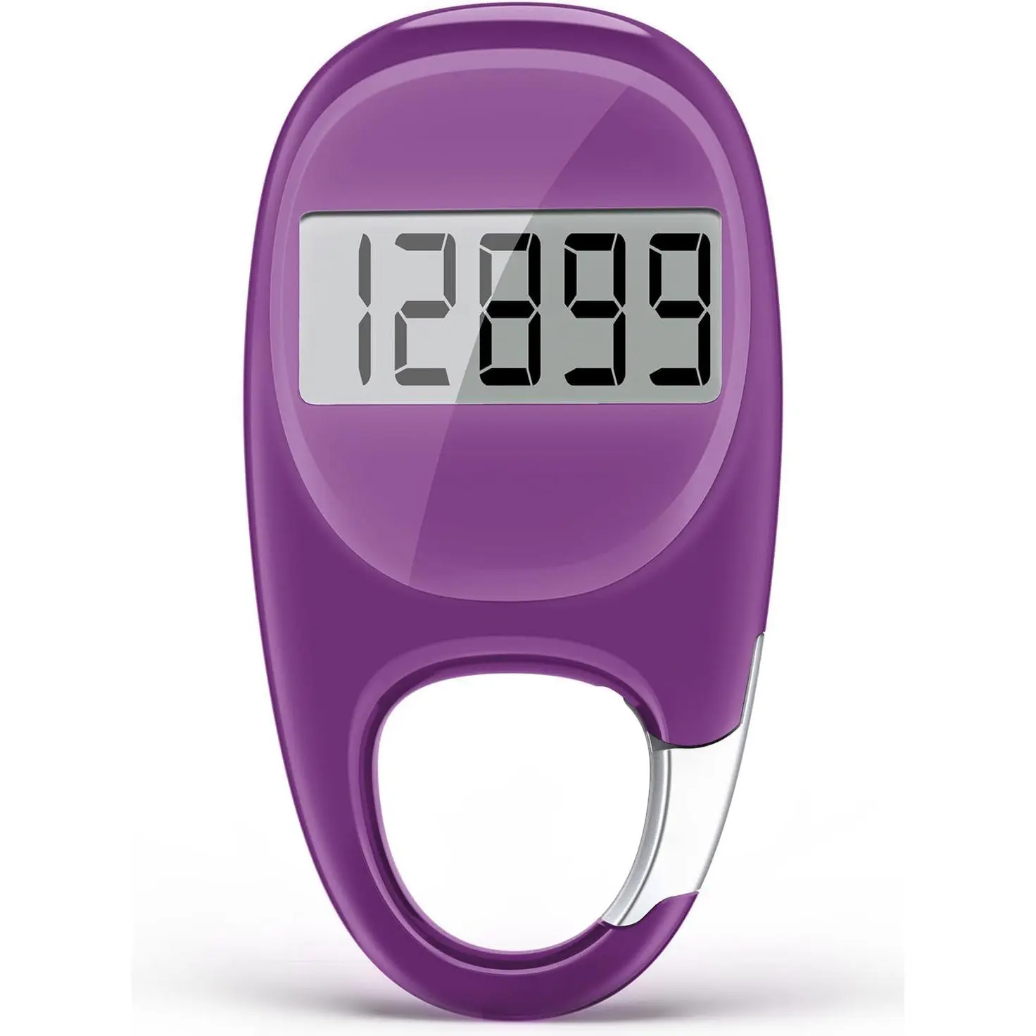 Simple Pedometer for Walking, Accurate Step Tracker with Carabiner, 3D Step Counter for Men Seniors
