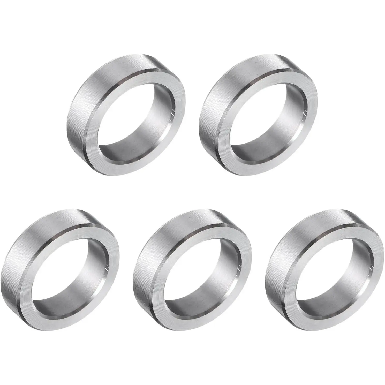 5 Pcs Stainless Steel Round Spacer 5/8" Bore x 7/8" OD x 1/4" Length Plain Finish Metal Screw Bushing for 5/8" Screws Bolts and RodsGift