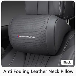Leather Car Neck Pillow Seat Headrest Comfortable Breathable Auto Protector Cushion Fits For BMW Performance E28 E30 E36 E39 E46 E60 E64 E70 E71 E85 E87 E90 E83 F10 F20 F21 F30 E80 M3 M5 Auto Interior Accessories