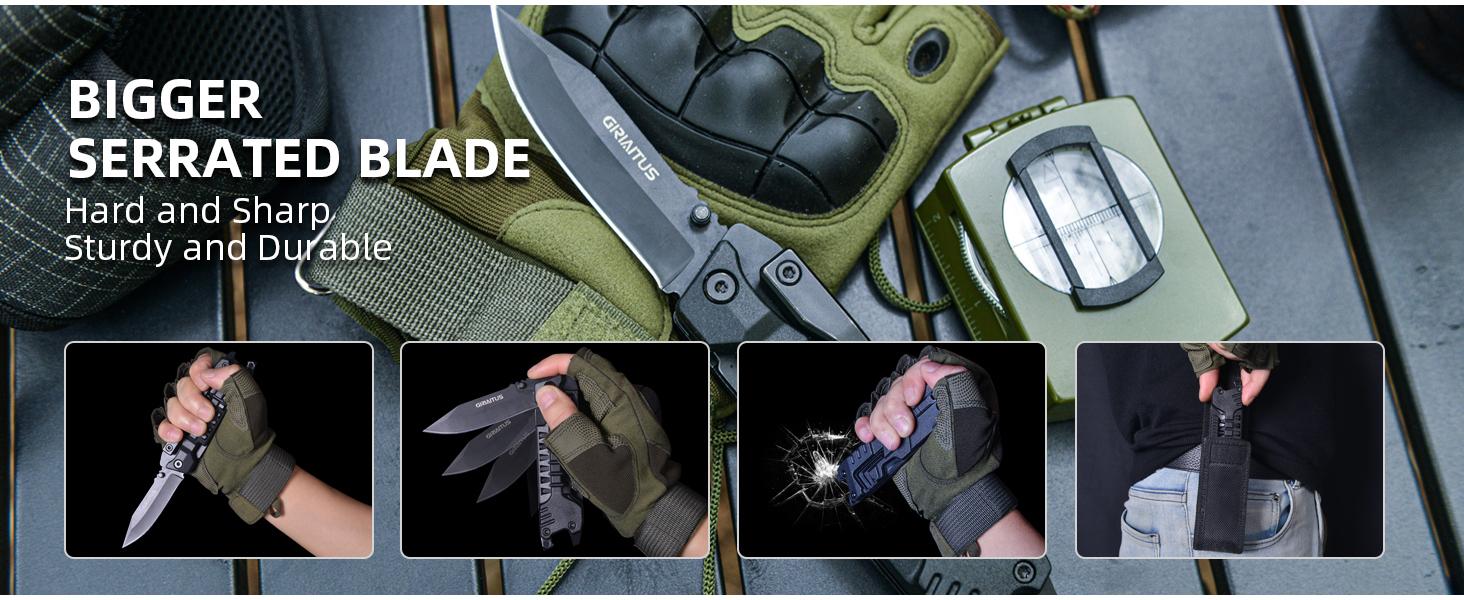 Multitool Knife 17 in 1 With Fire Starting Sticks, Bottle Opener, Saw, Screwdrivers, Whistle, Window Breaker and More-Perfect for Camping, Outdoor, Survival and Everyday Use, Gifts for Men Dad