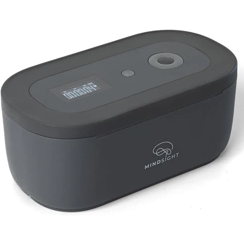 Mindsight Timed Lock Box | Unplug from Phones, Video Games, Social Media, Snacks & Cravings | 3 Modes based on Willpower | Easy to Use | Out of Sight ~ Out of Mind | Boost Your Mental Wellness