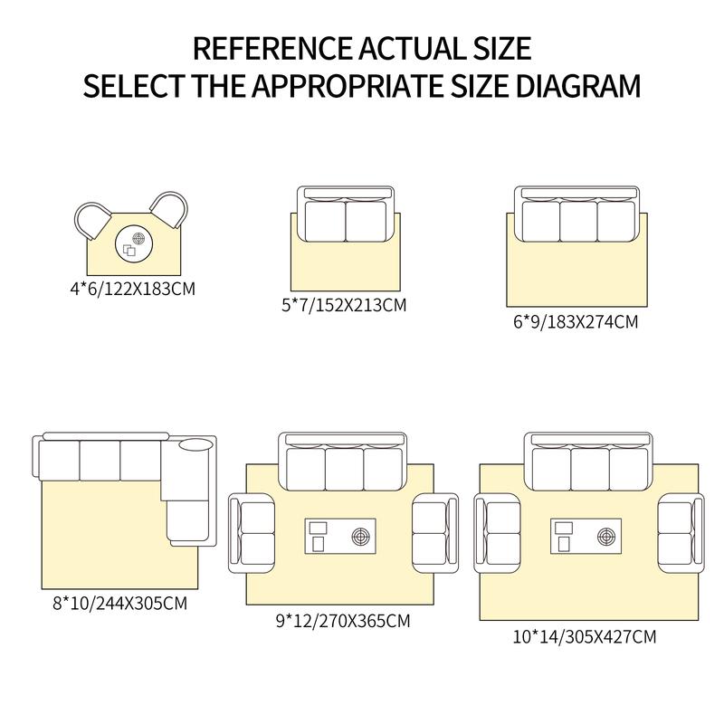 Art&Tuft Area Rugs for Living Room  Non-Slip Backing Washable Rugs  Vintage Large Area Rug  Stain Resistant Home Decor Rug  Foldable Indoor Area Rugs