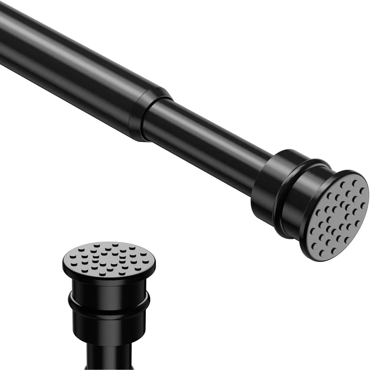 Spring Tension Rods 28-41 Inches No Drill Tension Curtain Rods Black Spring  Curtain Rods Adjustable Small Short Tension Curtain Rod for Window,Kitchen,Doorway,Cupboard,Wardrobe