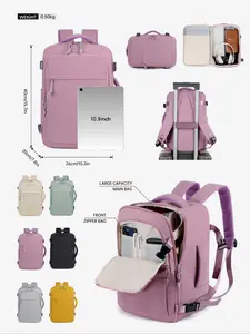 Unisex Travel Backpack 45L-50L Capacity, Tsa Anti-Theft Laptop Compartment, Suitable for Men & Women, Ideal for Airplane Trips
