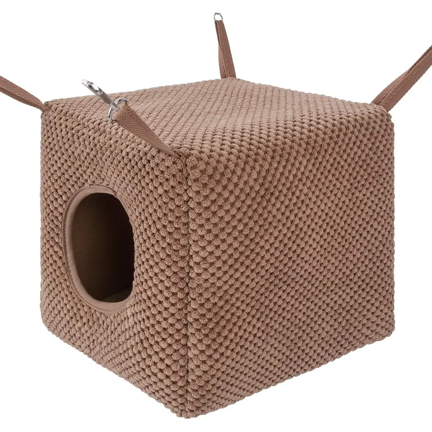 Ferret Cozy Swing Hammock - Hanging Bed for Ferrets, Rats, Chinchillas, Sugar Gliders & Other Small Animals (Chocolate)Gift