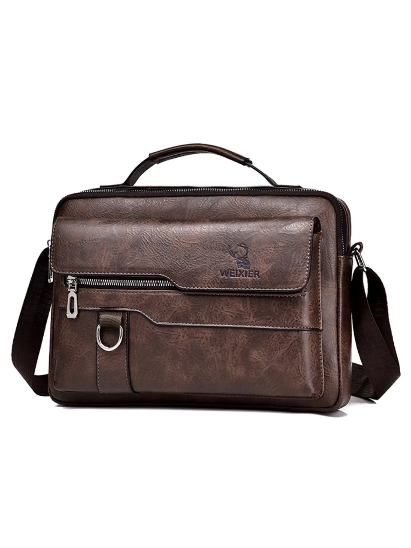 Fashion Men's Crossbody Bag, Horizontal Tablet-Compatible Business Backpack, Unisex Portable Handbag, Casual Shoulder Bag for Daily Use