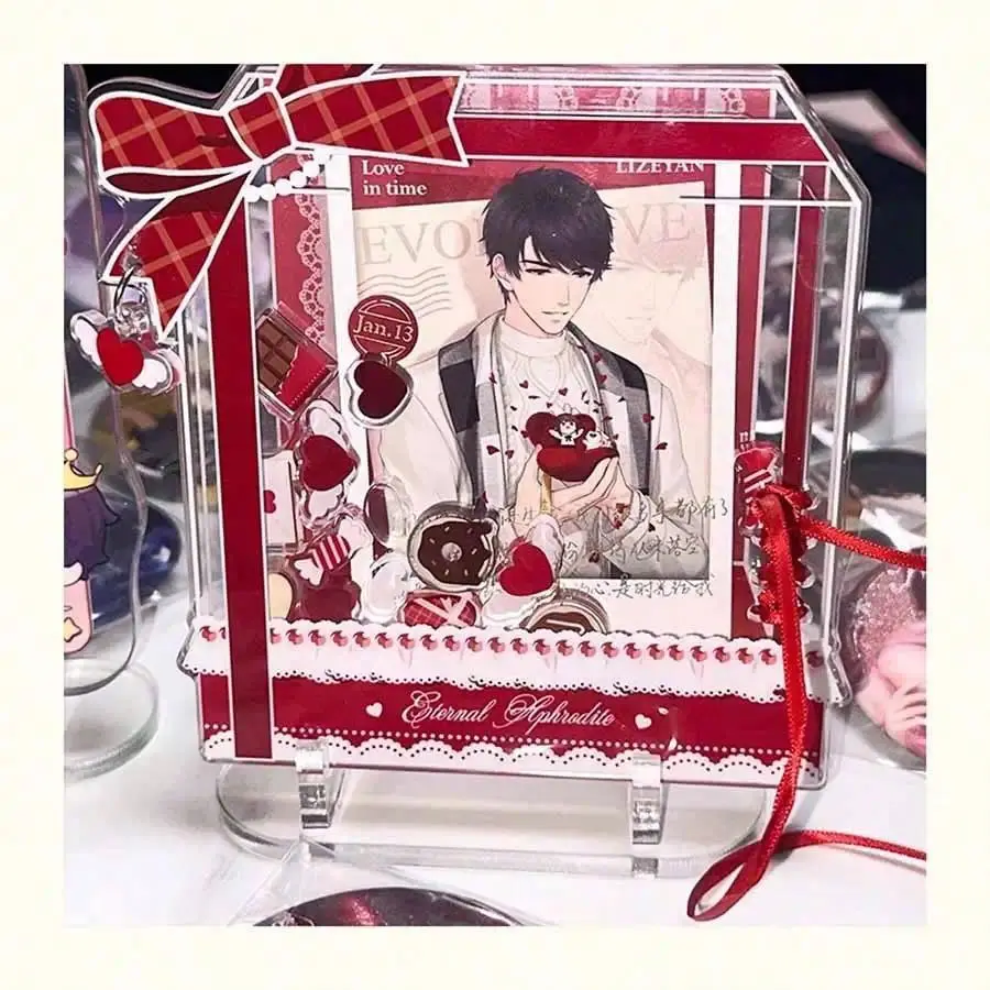 1PC Acrylic Bar Sticker Stand Frame Small Desktop Color Paper Brick Holder Display Rack - Base Sticker Holder