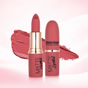 Silky Matte Lipstick- Matte Bullet Lipstick, Creamy Non-Drying Velvet Lip Color, Long Wear Rich Pigmented Lip Stick for Daily Date Party Makeup, Portable Frosted Tube Lip Cosmetic for Women