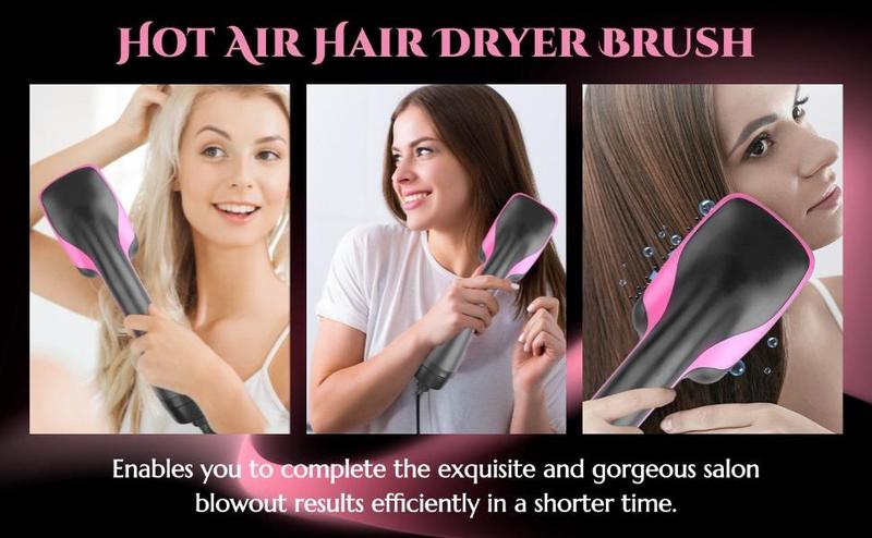 Hair Dryer Brush Blow Dryer Brush in One, 3 in 1 One Step Hair Dryer and Styler, Negative Ion Hair Straightener Hot Air Styling Tool for Straightening Drying Smoothing