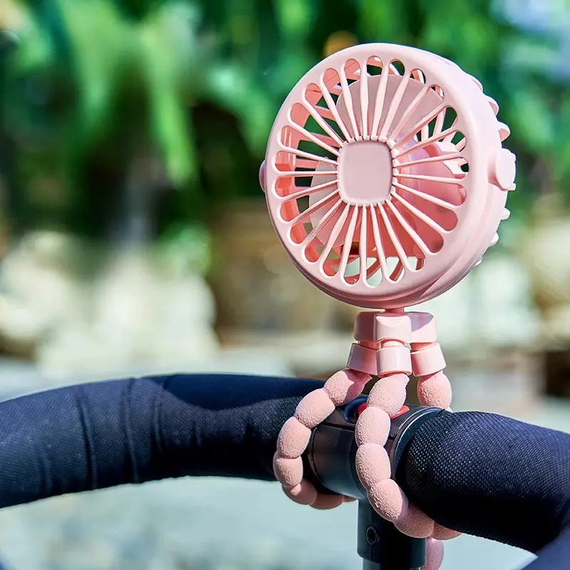Fan for Cart Stroller Fans Portable Outdoor Fan Clip On for Baby 600mAh USB Rechargeable Handheld Electric Fan for Home 3 SpeedsAlleviate children's anxietySensory stress relief