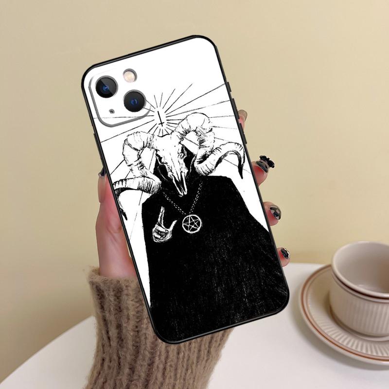 Devil Satan Dark Art Phone Case For iPhone 17 15 14 Plus 11 12 13 16 Pro Max Mini Max Soft Cover, Durable, Shockproof, Wireless Charging