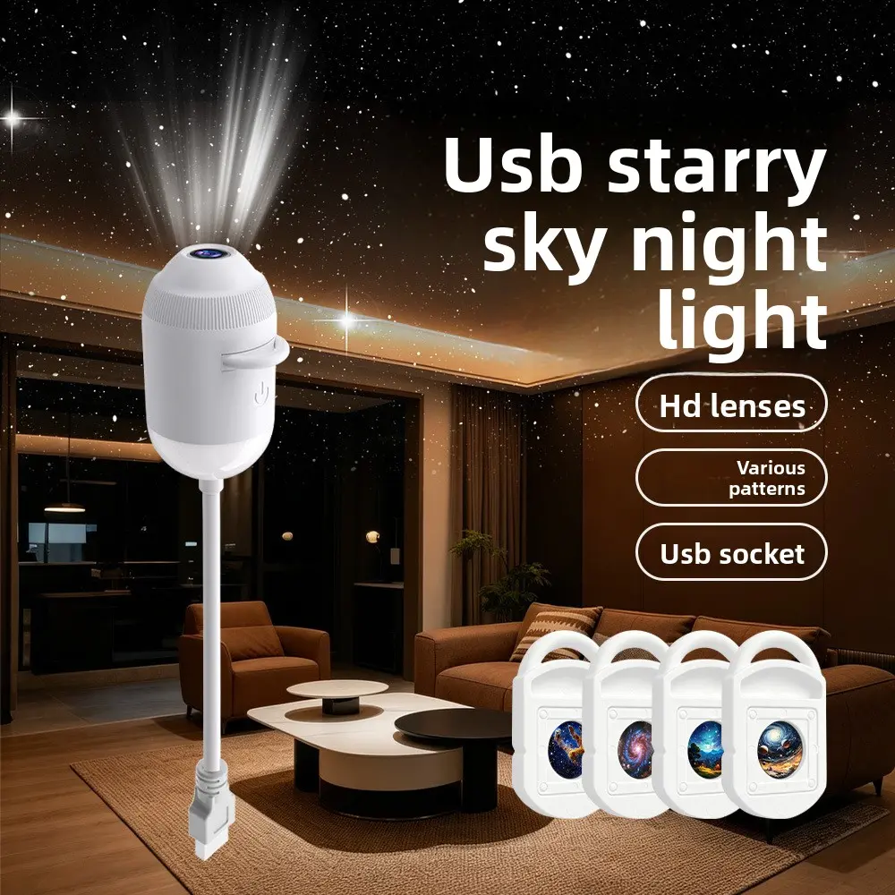 Bestselling mini desk lamp - bedroom bedside night light, eye protection for sleep, baby feeding, usb starry sky projection night light Rechargeable Camping LED Work