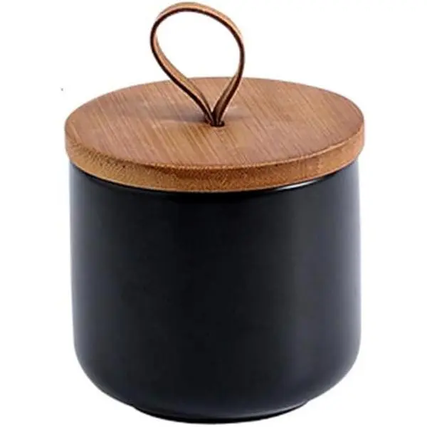 Ceramic  Storage Jar, Storage Canisters with Airtight Seal  Lid Modern Design Seal Damp-Proof Kitchen Jar for Coffee, ,  and  (Black 260ml) | Modern Design, Damp-Proof, Airtight Seal, Ideal For Coffee, ,  Storage(Black 260ml)