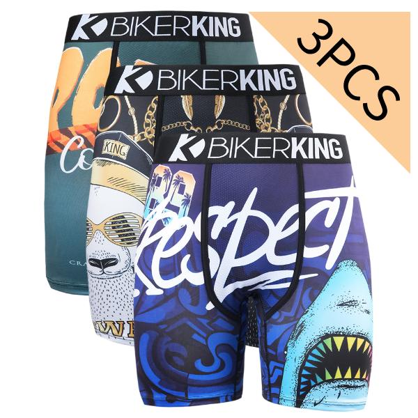 1PCS/2PCS/3PCS/4PCS Men's underwear printed pattern sports flat underwear polyester quick drying breathable sports underwear suitable for running, gym, mid waist, s-XXXL