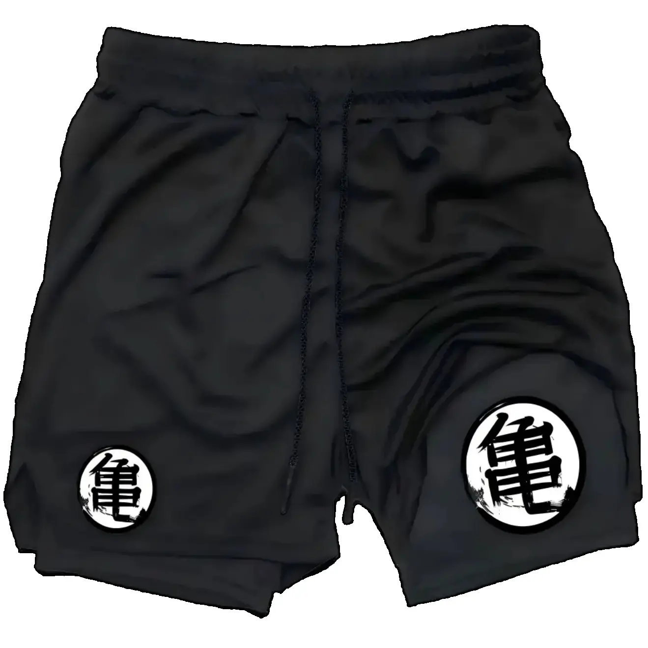 Men's Anime Inspired Goku Dragon Warrior 2-in-1 Running Shorts Bilayer Quick Dry Athletic Gym Shorts, Graphic Workout Shorts for Men, Fitness Training Summer Sportswear, Streetwear Casual Activewear