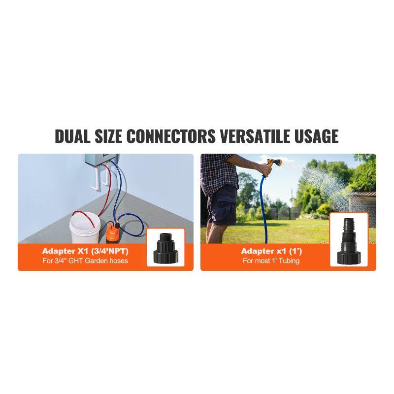 VEVOR Tankless Water Heater Flushing Kit, Includes Efficient Pump 5 Gallon Pail 2 Hoses Descaling Powder, Wrench and Adapter for Quick Install Easy to Start, Water Heater Flush Kit