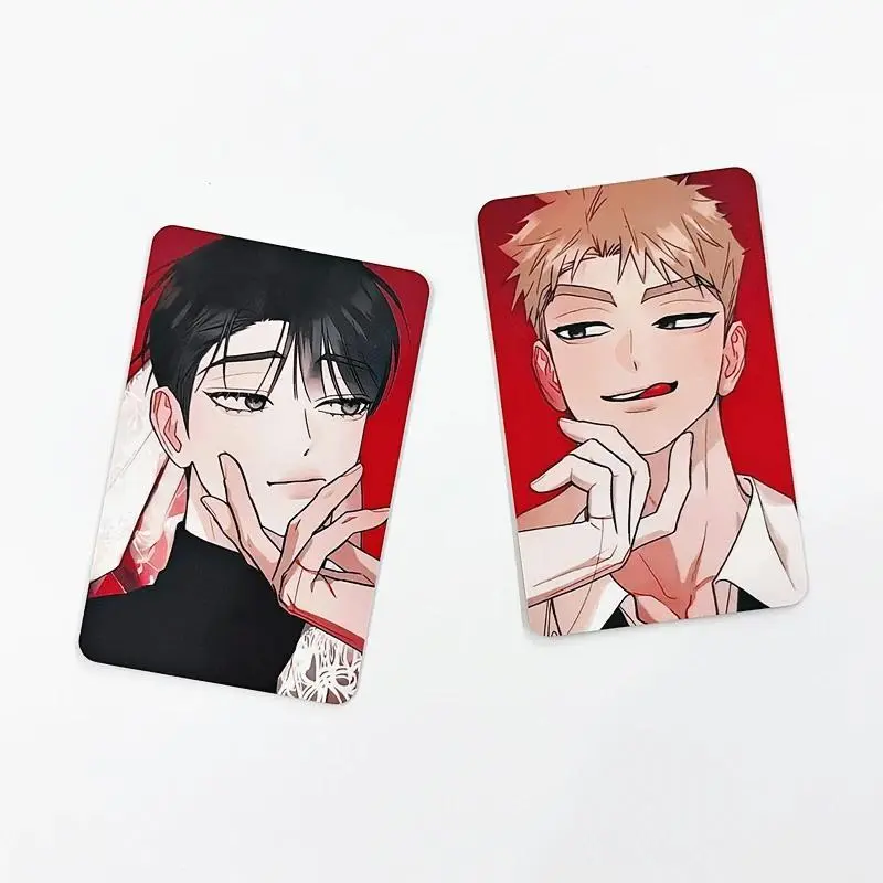 4PCS Red Thread Quest BL Manhwa LOMO Photocards Set Korean Manga Character Photo Cards for Fans Collection And Gift