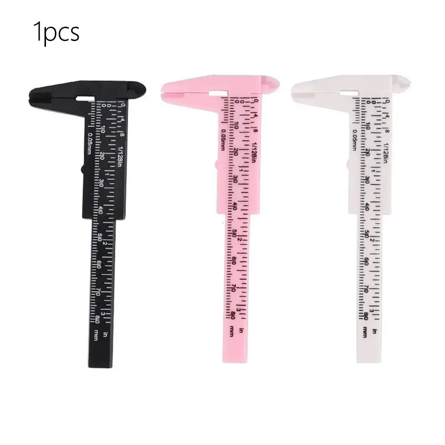 Plastic Vernier Caliper, 1 Count Double Rule Scale, Vernier Scale Gauge, Vernier Caliper Gauge, Student Mini Ruler Tool, Experiment Measuring Tool