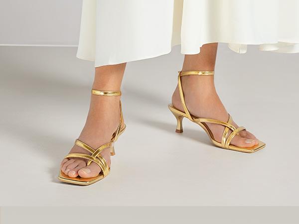 Athlefit Women's Strappy Kitten Heels Square Toe Flip Flops Low Heels Ankle Strap Party Dress Thong Heeled Sandals SpringStatements