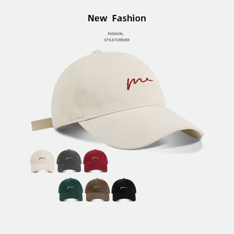 Retro Letter Embroidered Baseball Cap Big Headed Duck Tongue Hat Summer Outdoor Sports Men's Women's Adjustable Caps Hip Hop Hat