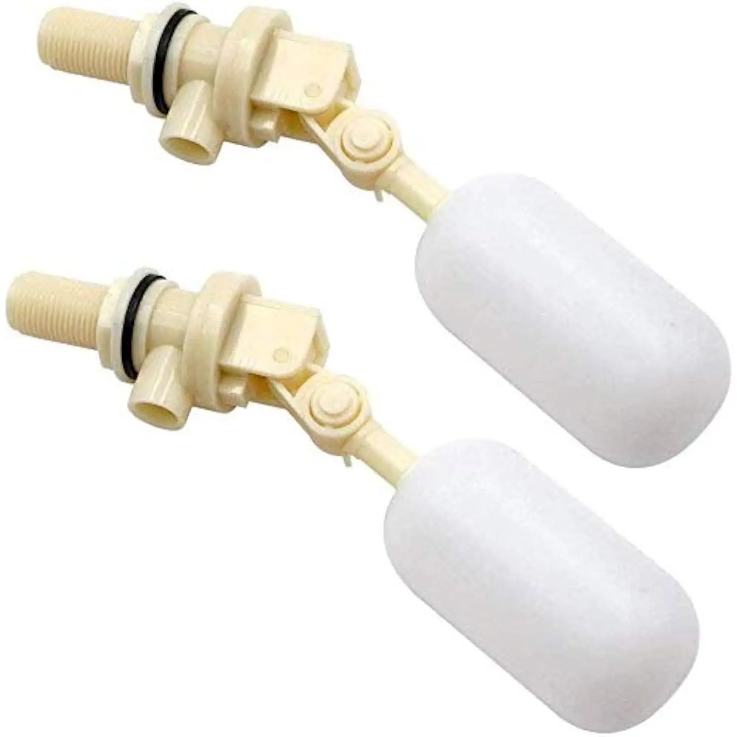 2Pcs 1/2" Automatic Water Float Valves with Adjustable Arm, Auto-Shutoff Water Fillers for Farm Animals, Waterer Bowl for Horses, Water Filler