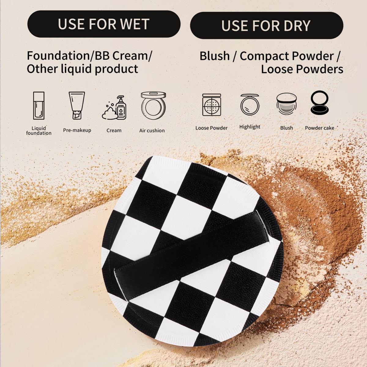 MAANGE 3pcs Cotton Candy Air Cushion Powder Puff Set, Includes 1pc Small Size Puff with Storage Box + 2pcs Large Size Puffs, Perfect for Makeup Application, Beauty Essentials