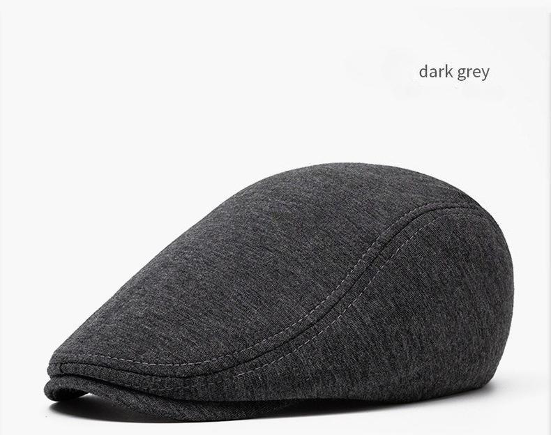 BIGWIG Men's Retro Cotton Flat Top Cap, Unisex Flat Top Sports Cap, Newsboy Cap, Gatsby Cap, Autumn/Winter Wool Plain Beret, Warm Front Cap, British Style Soft Top Newsboy Cap, Solid Color Hunting Cap, Driver's Cap