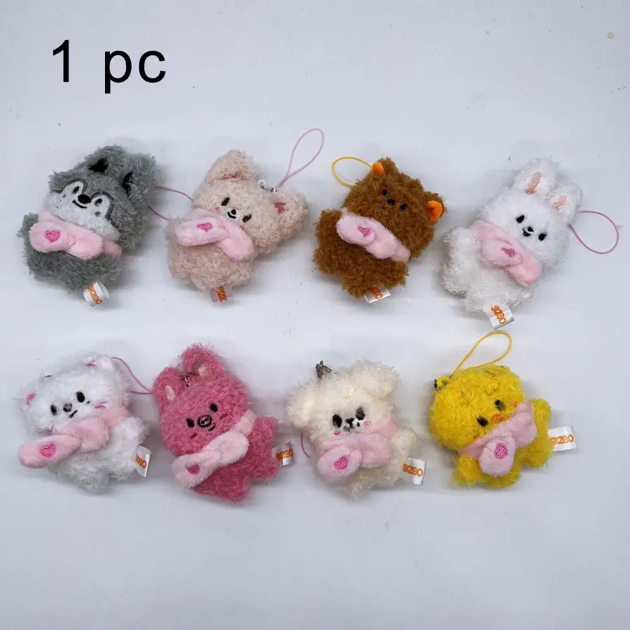 New Mini Plush Animal Keychain with Scarf, 8 Designs Available, Attachable to Phone or Bag, Perfect Gift for Friends, Keychain Kawaii, Cool Keychains