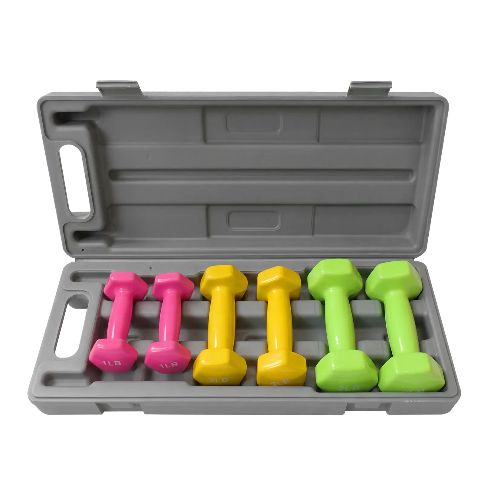 Neoprene Dumbbell Hand Weight Set – Non-Slip Free Weights for Home Gym Strength Training – Multiple Weight Combinations: 2+3+5 lb, 3+5+8 lb, 5+10+15 lb