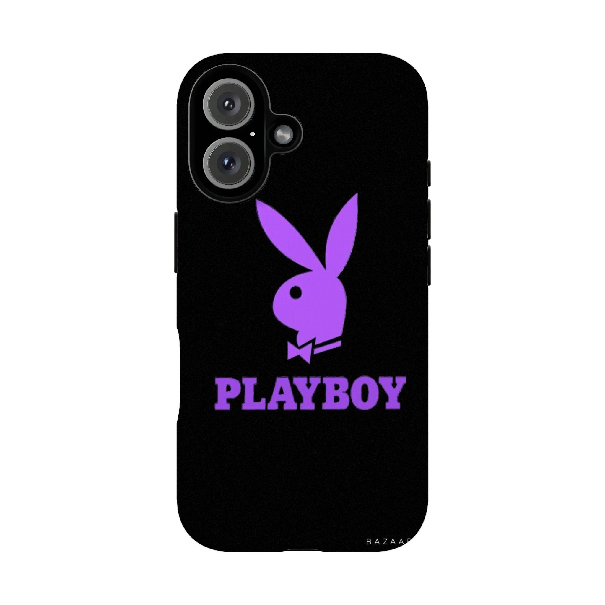 Stylish Playboy Bunny Dual-Layer "Film-Style" Phone Case — Compatible with iPhone 12, 13, 14, 15, 16, and 17 Series. Dual-Layer Structure: Features a slim, lightweight hard shell paired with a premium, fade-resistant printed finish.