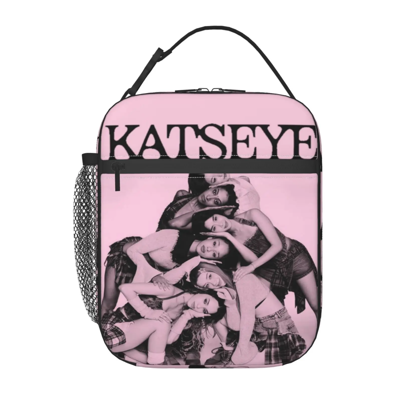 Anime katseye2 Lunch Box, Cartoon Print Lunch Bag,Insulated Handbag For Work, School, Travel and Picnics, Kids Reusable Portable Hot Cold Bag for Home Office, Unisex Non Food Contacy, Perfect Gift