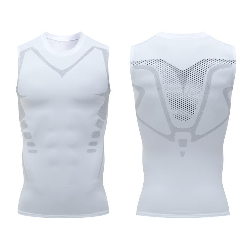 Men's Compression Tank Top, Summer Quick-Dry Elastic Workout Shirt for Basketball, Running, Gym Training, Moisture-Wicking Sleeveless Fitness Tee