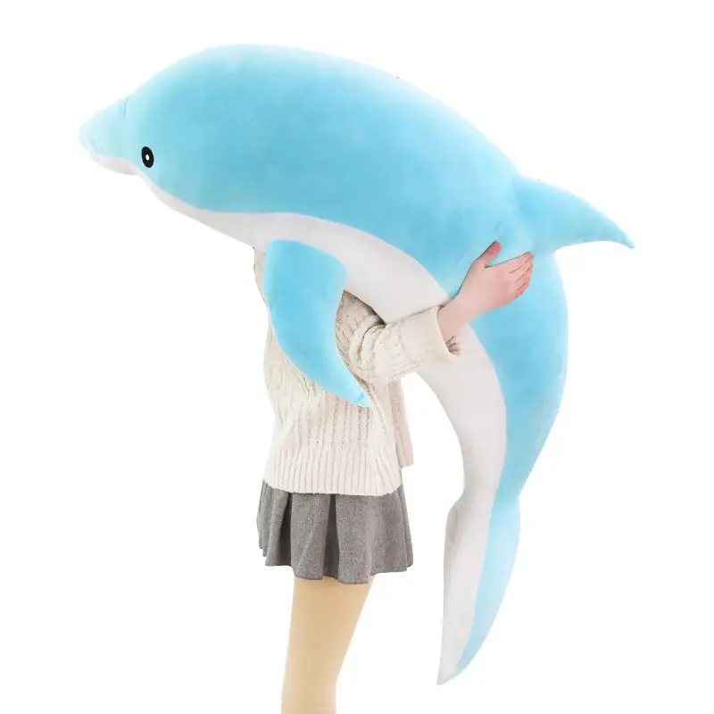 100% Brand New Dolphin Soft Stuffed Toy - 30-160CM Large Animal Stuffed Toy, Cotton Nap Pillow, Kids Favorites, Creative Children's Birthday Gift for Girls, Animal Stuffed Toys