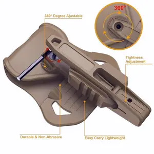 Tactical Gun Holster for Airsoft Hunting, Double Stack 9mm/sw40/357 Pistol Holster Belt, Durable Gun Case for Airsoft Accessories, Tactical Equipment