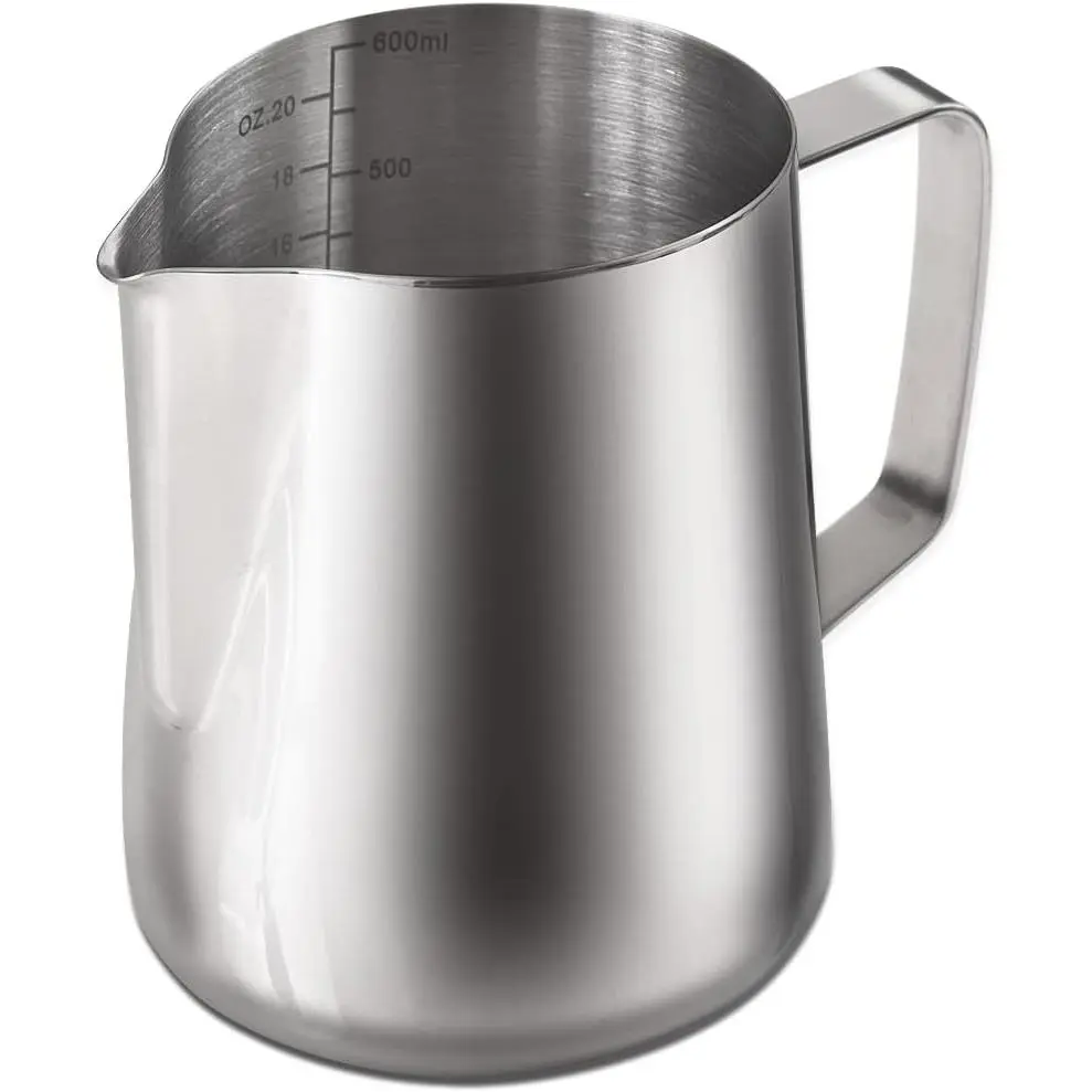 Stainless Steel Espresso Steaming Pitcher 20 oz/600ml with Measurement Mark for Frothing Milk