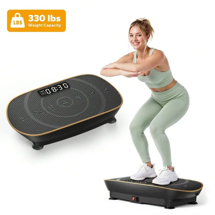 Vibration Plate Exercise Machine, Vibration Plate With Real-Time Calorie Tracking On LED Display, Vibrating Plate Exercise Machine For Women Men, Workout Equipment For Home