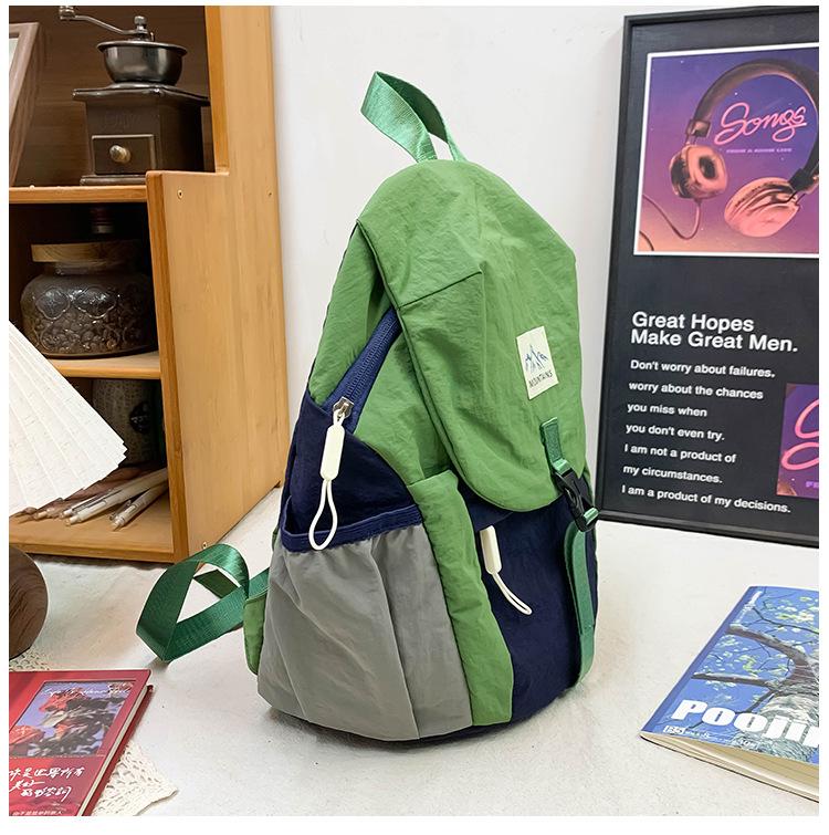 Korean-style trendy and cool unisex children's backpack, color-blocking, large capacity, elementary school student schoolbag, casual sports children's travel backpack