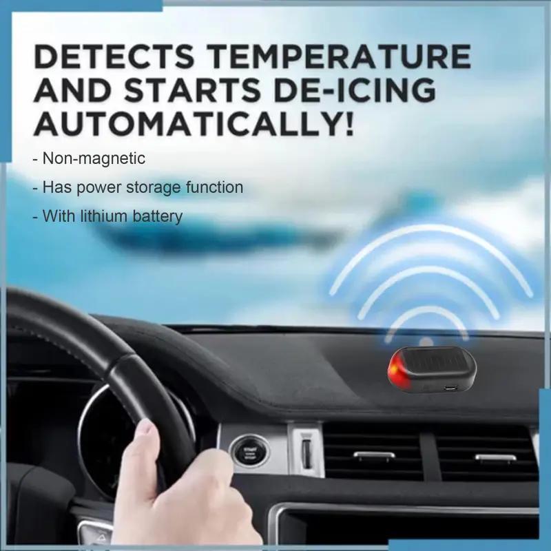 Electromagnetic Car Snow & Ice Remover Antifreeze Instrument Automatic Winter Windshield Defroster for Outdoor Parking Effortless Defrosting Winter Essential