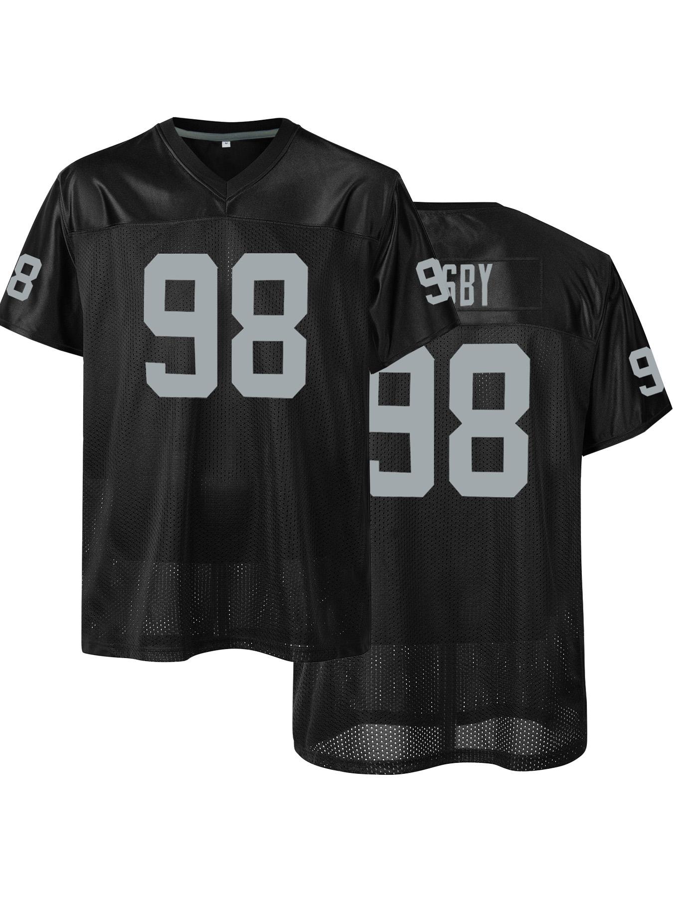 Boyfriend Style Men's Football Jersey - Vibrant V-Neck Polyester Top with Letter and Number Embroidery, Breathable, Short Sleeve, Loose Fit for Casual & Sportswear, Perfect for Teams and Four Seasons Wear, Stylish Jersey, Jersey Shirts