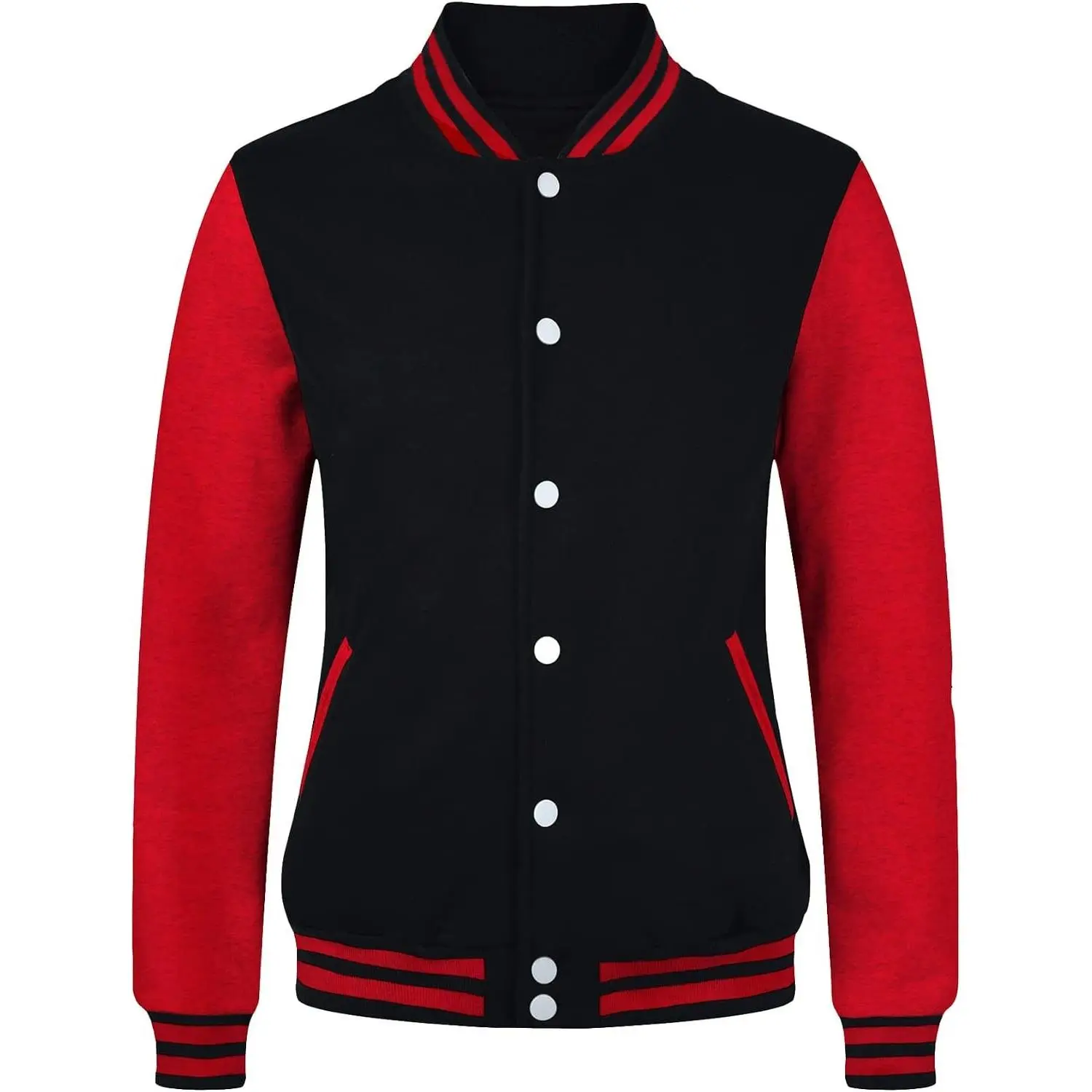 Yuji Itadori Women's Varsity Baseball Jacket, Casual Lightweight Fleece Tops, Button-Down Outwear