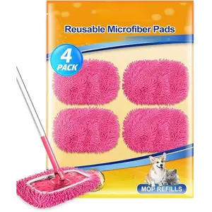 Reusable Dry Sweeping Cloths Microfiber Wet Mop Pads Compatible with Swiffer Sweeper Mop for Hardwood Surface Floor Cleaning