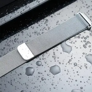 Suitable for Casio AE1200 AE1300 stainless steel strap AE-1200WH waterproof breathable mesh strap strong magnetic metal strap