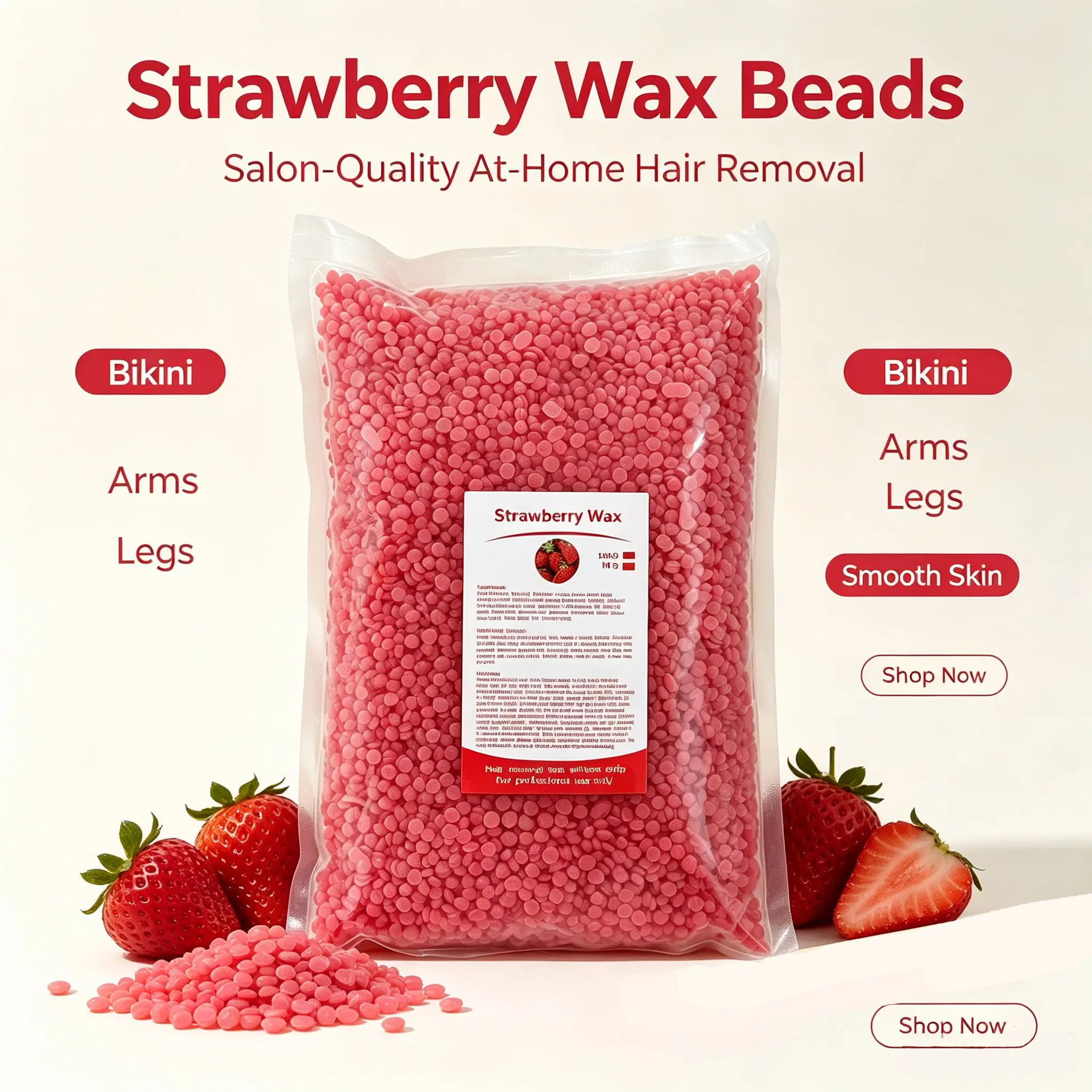 1000g Wax beads for Beauticians - Body Care - Brazilian and Full Body Hair Removal - Professional Painless Facial, Upper Lip, Bikini, Leg Hair Removal Natural Melting Kit - Low-Allergy Hard Wax Beads Wholesale - Home Supply, Suitable for Men and Women