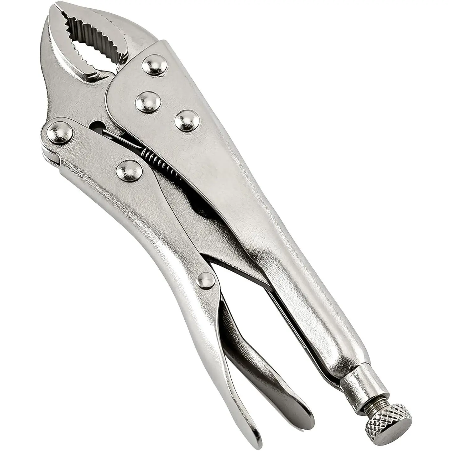 7-Inch Locking Pliers, Curved Jaw with Wire